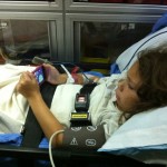 Emily's first and hopefully last ambulance ride